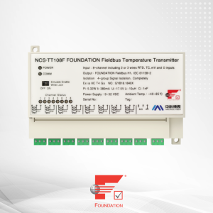 NCS-TT108F Монтажный на DIN-рейку 8-канальный термодатчик с протоколом FOUNDATION Fieldbus