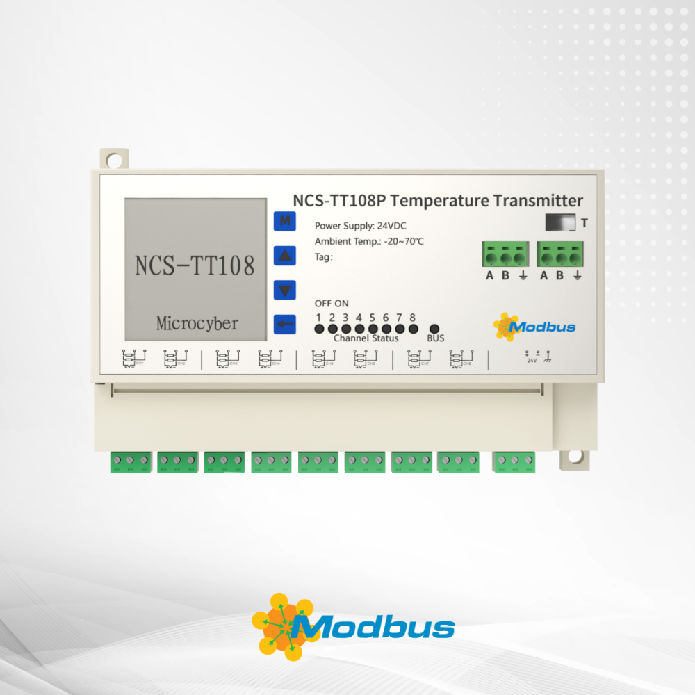 NCS-TT108M Rail Mount Multi-Input Modbus Temperature Transmitter